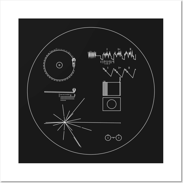 Voyager Golden Record Wall Art by Sirenarts